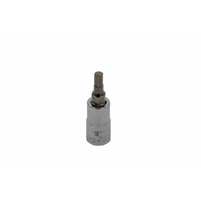 VIM Tools 4 mm Hex Bit, Satin Chrome 1/4 Inch Square Drive Bit Holder