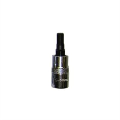 VIM Tools 5 mm Hex Bit, Satin Chrome 1/4 Inch Square Drive Bit Holder