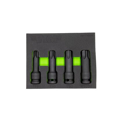 VIM Tools 1/2 Inch Drive Impact TORX Drivers, T70,T80,T90,T100, One Piece Drivers,3 Inch Long