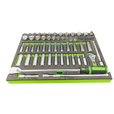 VIM Tools 52 Piece 3/8 Inch Drive Socket Master Set