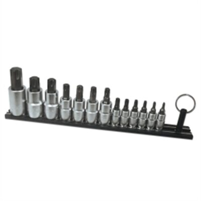 VIM Tools Elite 13 Piece TORX Set, T10 Thru T70, Package On A Black Magrail