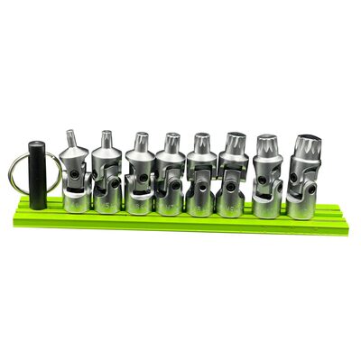 VIM Tools Universal Joint XZN Triple Square Driver Set, 8-pcs, 1/4-inch sq drive