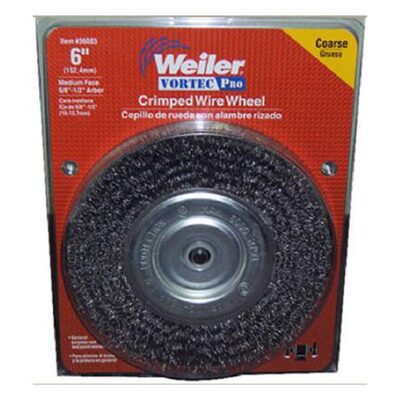 Weiler 6" Crmp W/W Crs Med Face 5/8"-
