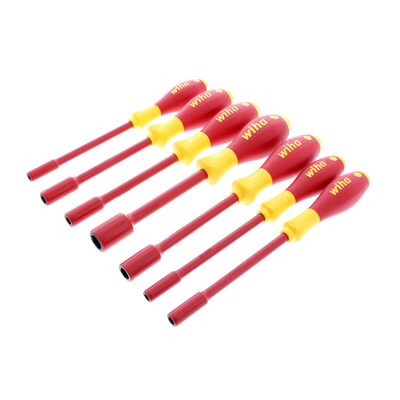 WIHA Tools 7 Piece Insulated SoftFinish Nut Driver Set - Metric