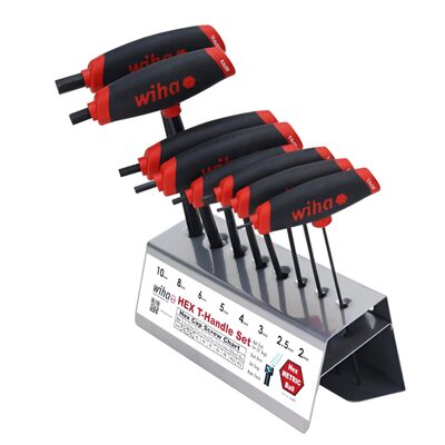 Wiha Tools 8 Piece SoftGrip Dual Drive Hex T-Handle Metric Set