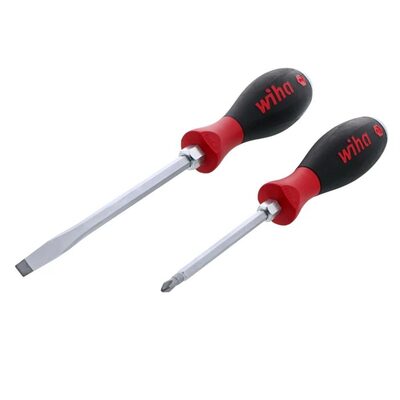 Wiha Tools 2 Pc SoftFinish X Heavy Duty Slotted/Phillips Screwdriver Set