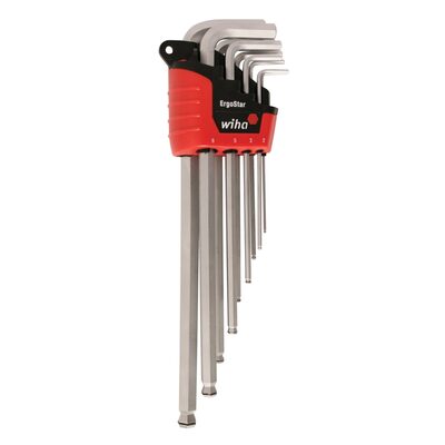 Wiha Tools 9 Pc MagicRing Screw Holding Ball End Hex L-Key Set &hyphen; Metric