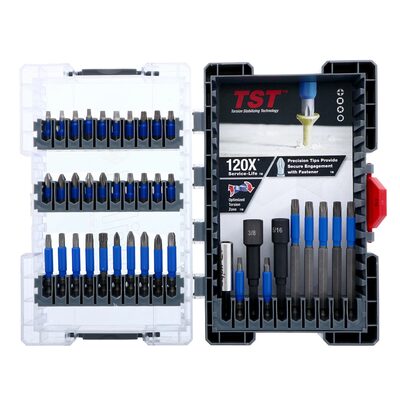 Wiha Tools TerminatorBlue Bits are impact rated for power tools and rigorously heat-treated to produce a bit lasting 120 times the service life compared to standard bits. Set Includes: Nut Setter 3/8, 5/16, Phillips #1, #2, #3, Square #1, #2, #3, Torx T15