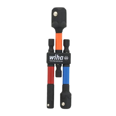 WIHA Tools 3 Pc Color Coded Socket Adapters