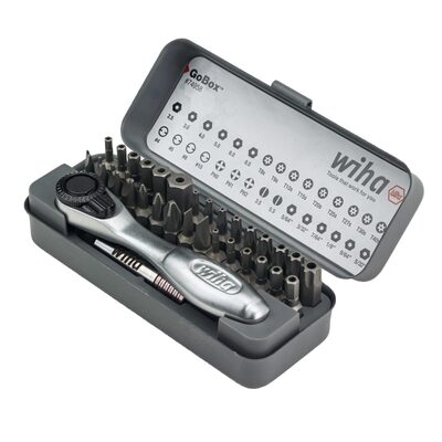 Wiha Tools 32 Piece GoBox Security Bit Set with Mini Ratchet