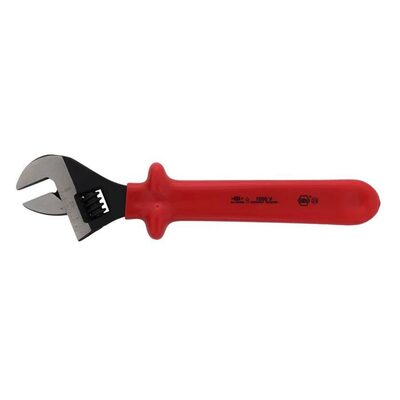 Wiha Tools Insul. Adjustable 12" Wrench w/ slip guard handle for added protection. Etched on scale for pre-setting size.