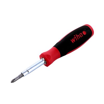 Wiha Tools Wiha 6inOne Multi-driver w/  4 essential screwdriver and 2 nut driver tip profiles
