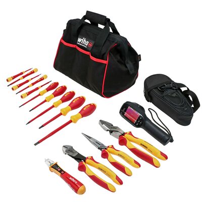 Wiha Tools 15 Piece Insulated Tool Kit with HIKMICRO Thermal Inspection Camera
