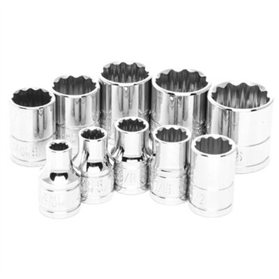 Wilmar Corp. / Performance Tool 10 Piece 3/8" Drive 12pt SAE Socket Set