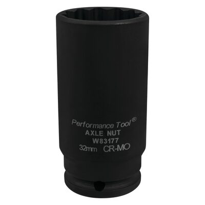 Wilmar Corp. / Performance Tool 32mm 12pt Axle Nut Socket CrMo